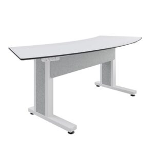 Middle Atlantic "The Forum" Arc Shaped 3-Person Table, 30" Seated Height, Light Finish