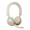 Jabra Evolve2 65 Wireless Headset Link 380a UC Stereo - Beige