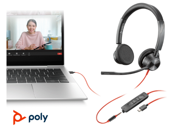 HP Poly Blackwire 3325 Stereo USB-C Headset Poly Blackwire 3325