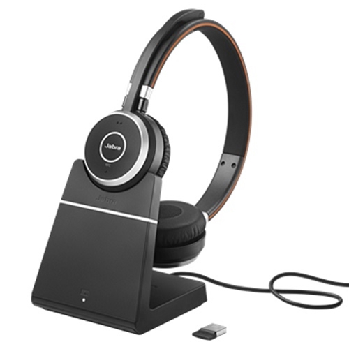 13477-1.jpg Jabra Evolve 65 SE, Wireless Bluetooth, Stereo, with Charging Stand, UC, with Link 380-A