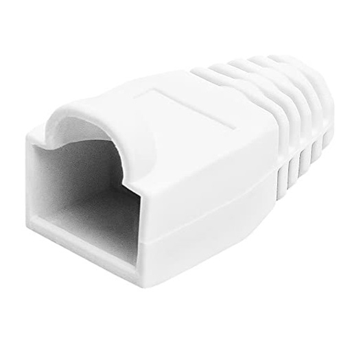 Liberty Snag Free RJ45 Connector Strain Relief Boots 50 pack Bag - White