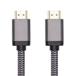 Monoprice 8K Certified Braided Ultra High Speed HDMI Cable - HDMI 2.1, 8K@60Hz, 48Gbps, CL2 In-Wall Rated, 30AWG, 6ft, Black