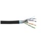 Liberty 500' Black Category 6A F/UTP EN Series 23 AWG 4 Pair Shielded Cable Reel, Plenum