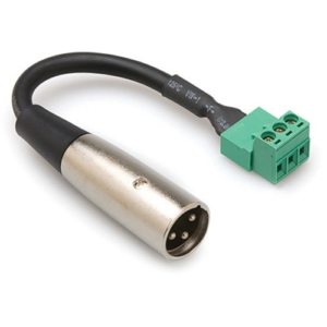 Hosa 6" XLRM to 3-Pin Phoenix Male Adapter Cable