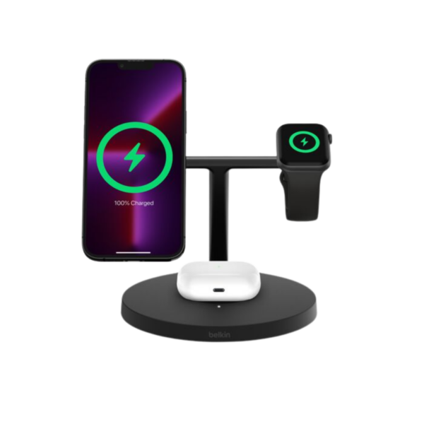 Belkin 3-in-1 Magnetic Wireless Charging Stand with Qi2 15W