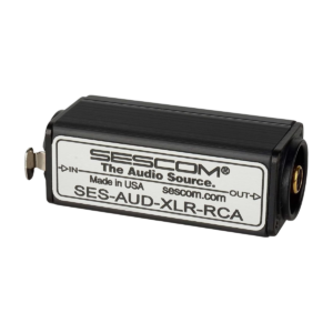 Sescom SES-AUD-XLR-RCA XLR 1-Channel Female Balanced to RCA Unbalanced Audio Converter