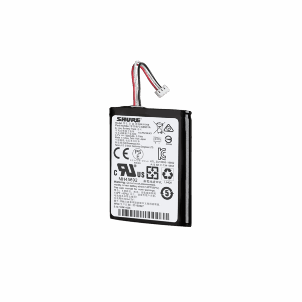 Shure MXW Bodypack, Boundary, and Desktop Base Battery