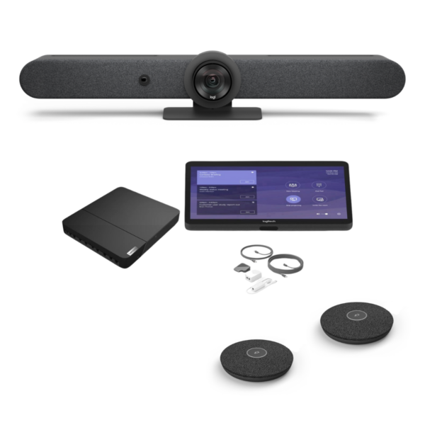 Logitech Windows Medium Room - Logitech Rally Bar with Logitech Lenovo V4 MST Tap Cat5E Base and Audio