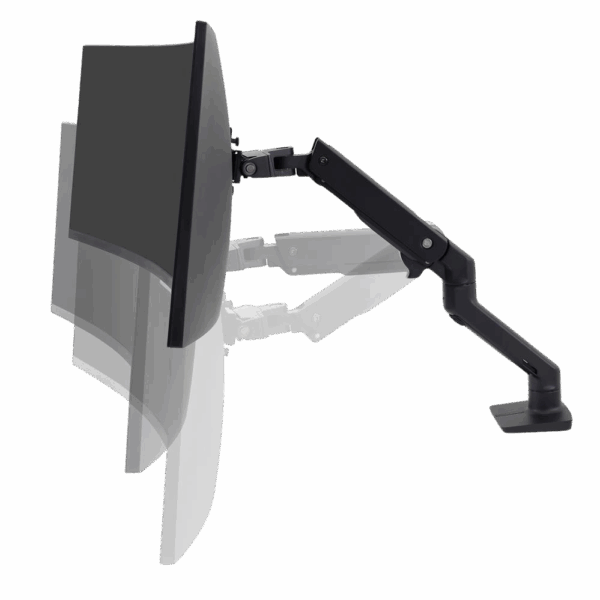 Ergotron HX Desk Mount Heavy Monitor Arm - Matte Black