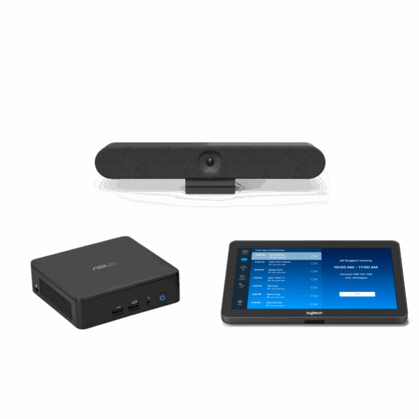 Logitech Rally Bar Huddle with Tap Zoom Base and Asus NUC Bundle