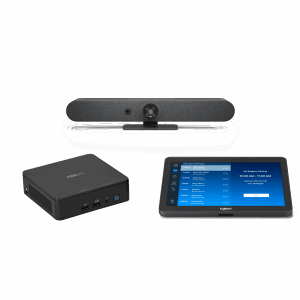 Logitech Rally Bar Mini Graphite with Tap Zoom Base and Asus NUC Bundle
