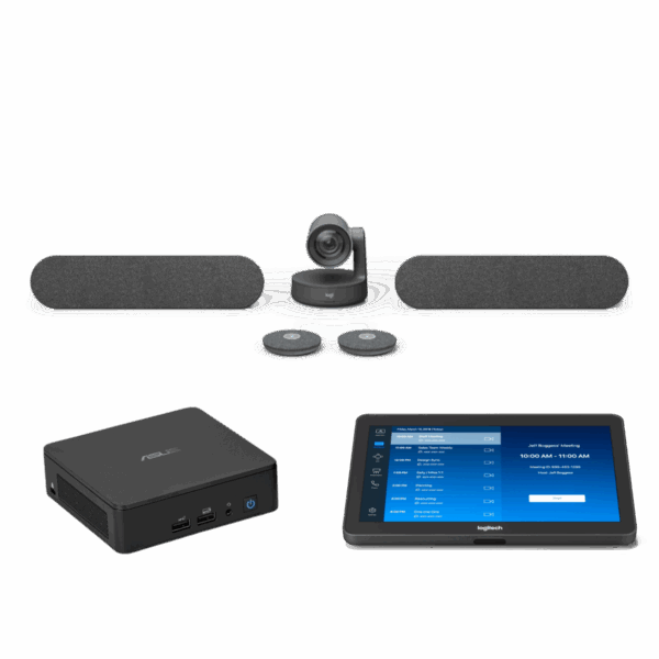 Logitech Rally Bar Plus with Tap Zoom Base and Asus NUC Bundle
