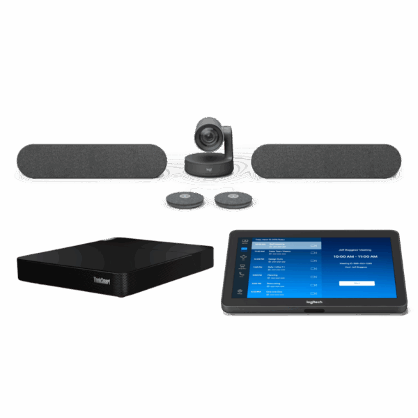 Logitech Rally Bar Plus with Tap Zoom Base and Lenovo ThinkSmart Core Bundle