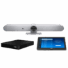 Logitech Rally Bar White with Tap Zoom Base and Lenovo ThinkSmart Core Bundle