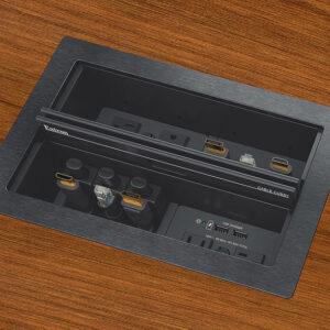 Extron Cable Cubby 1402 Black - 4 US AC, 12 A Breaker, 4 Outlets Under