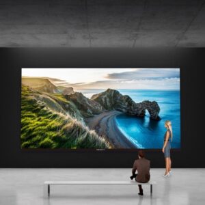 138" video wall with people