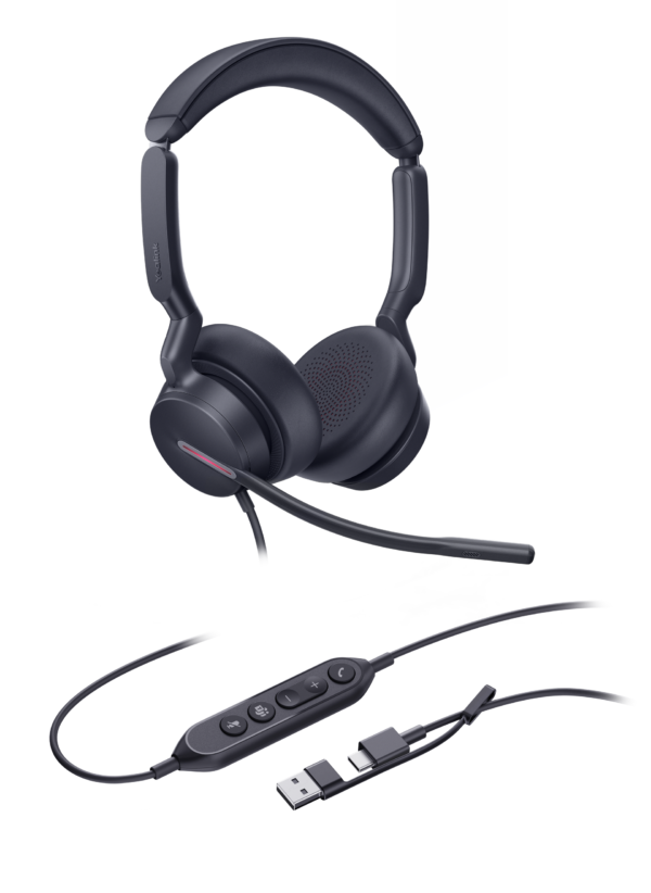 Yealink-UH46-2 Yealink UH46 USB Headset with USB - C/A Adapter